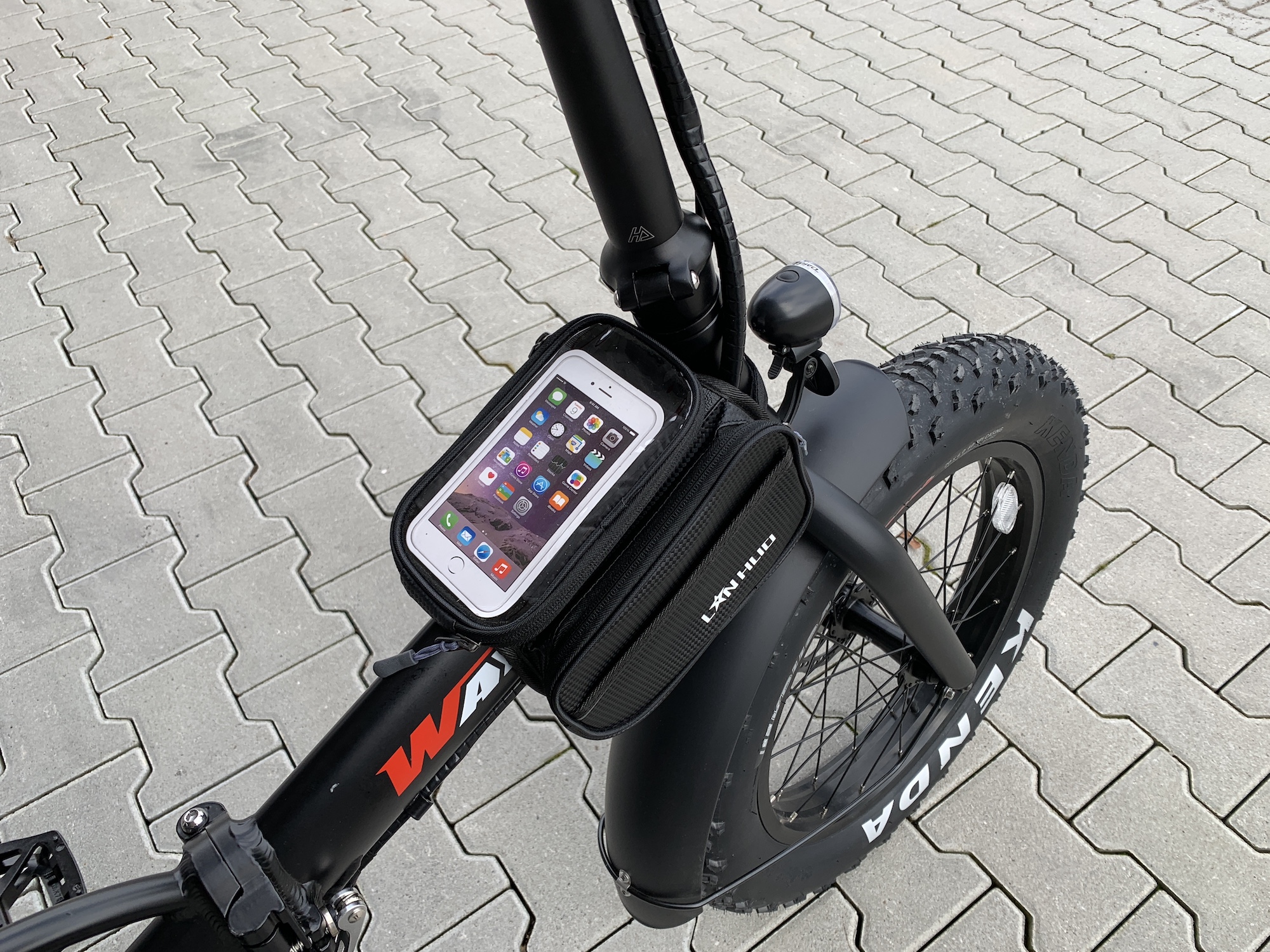 Fahrradtasche mit Handyfach - Schwarz